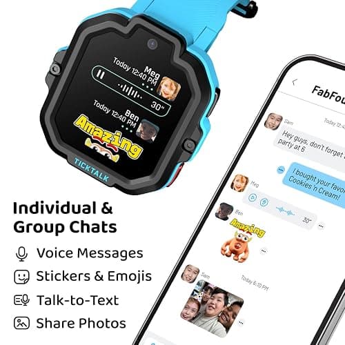 TickTalk 5 Kids Smart Watch with GPS Tracker, Voice & Video Calling, Texts, SOS & Parental Controls | Safe 4G LTE Smartwatch with Free Music, Reminders & School Mode for Boys & Girls Ages 3-12 thumbnail 3