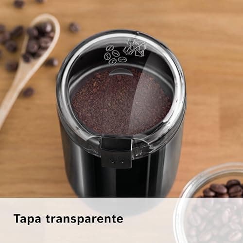 Bosch - Molinillo de café eléctrico, 180 W, capacidad 75 gramos, negro, TSM6A013B thumbnail 7