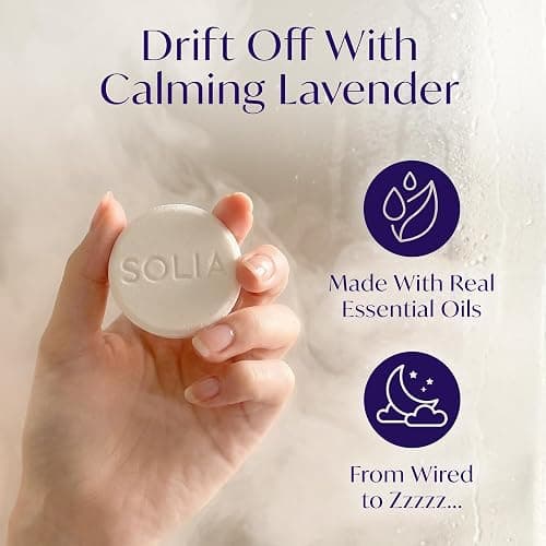 Solia Lavender Shower Steamers Aromatherapy 7-Pack - Patent-Pending Calm Shower Steamers Lavender Bombs, Relaxing Steam Tablets, Selfcare Gifts for Women, Relaxing Bath Gifts thumbnail 2