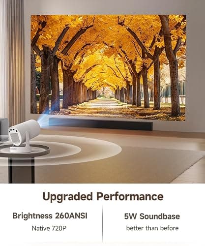 Magcubic Projector 4K with WiFi and Bluetooth, Mini Portable Proyector with Auto Keystone, Outdoor Movie for Bedroom,200 ANSI,180 Degree Rotation,Built-in Apps Android 11 (Electric Focus & HY300Ultra) thumbnail 3