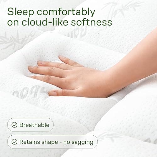 Niagara Sleep Solution Ultra Soft Twin XL Size Mattress Topper - Rayon Derived from Bamboo Pillow Top Mattress Pad for Back Pain Relief - Naturally Cooling for Hot Sleepers, White thumbnail 2
