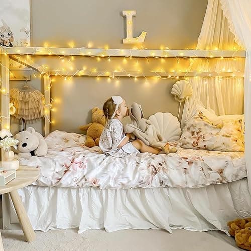 JMEXSUSS 100 LED String Lights Indoor Bedroom Warm White Christmas Lights | 8 Modes Plug in Classroom Lights, 33 ft Connectable Room Fairy Twinkle Light Outdoor for Mirror Room Home Garden Xmas Tree thumbnail 2