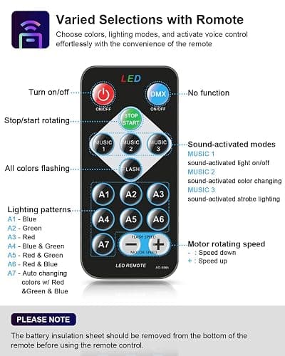 Luditek 2-Pack Sound Activated Party Lights with Remote Control, Disco Ball Light, DJ Strobe Lamp for Home Room Dance Party Supplies White Elephant Gifts Birthday Christmas Halloween Party Decorations thumbnail 5
