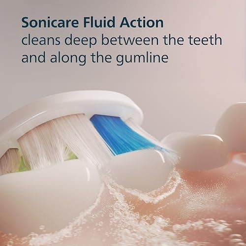 Philips Sonicare W DiamondClean - Genuine Replacement Electric Toothbrush Heads, White, 4 Pack One Year Supply, HX6064/65 thumbnail 5