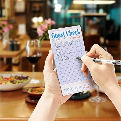 ZPARIK 6 Pack Purple Guest Checks Books for Servers Server Note Pads, Waiter Checkbook, Waitress Notepad for Restaurants, Paper Checks 50 Sheets/Pack, 300 Total Tickets thumbnail 2