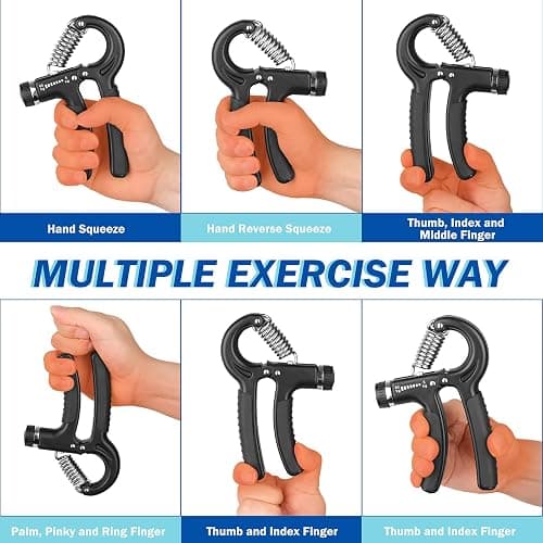AIXPI Grip Strength Trainer, Hand Grip Exerciser Strengthener with Adjustable Resistance 11-132 Lbs (5-60kg), Forearm Strengthener, Hand Exerciser for Muscle Building and Injury Recover thumbnail 5