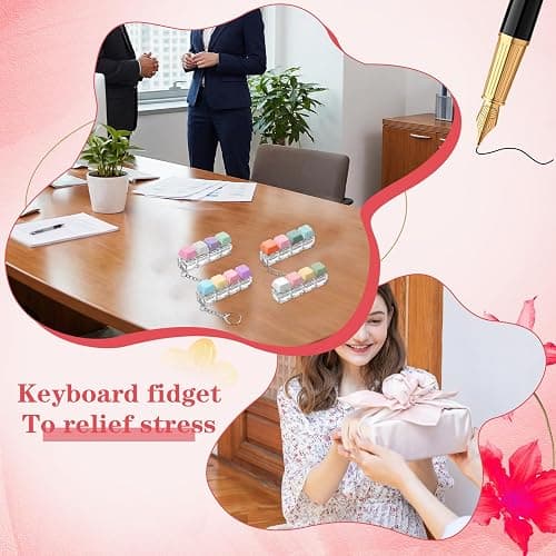 16pcs Keyboard Fidget Keychain thumbnail 6