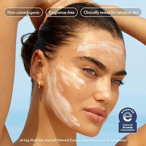Summer Fridays Mini Jet Lag Mask - Hydrating Overnight Face Mask, Moisturizer + Eye Cream - Enriched with Hyaluronic Acid, Niacinamide, + Antioxidants - Multitasking Travel Size Skin Care (1 Oz) thumbnail 6