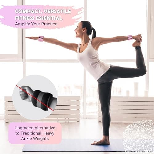 Wrist Ankle Weights for Women Set of 2, Adjustable Silicone Weighted Bangles, Wearable Ultra-durable Strips Weight Bracelet 2 lbs/4 lbs for Yoga, Pilates, Barre, Walking, Arm & Leg Workout thumbnail 3