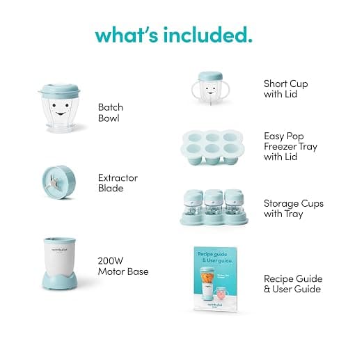 NutriBullet NBY-50100 Baby Complete Food-Making System, 32-Oz, White, Blue, Clear thumbnail 10