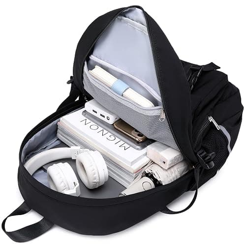 abshoo Big Student Laptop Backpack For College Women Middle High School Teen Girls Bookbag Travel Daypack (Black) | For College, Middle High School, Bookbag, Travel Daypack thumbnail 6