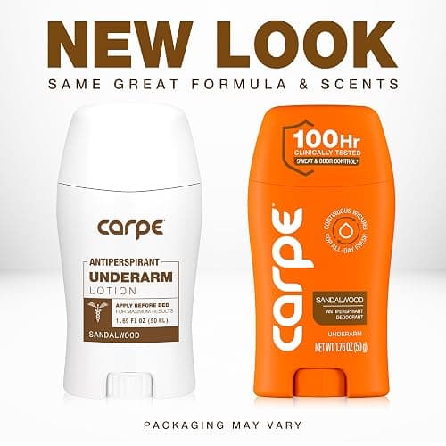 Carpe 100-Hour Antiperspirant Deodorant for Men, Sandalwood - 2 Pack | Dermatologist Tested - 100 Hr Sweat & Odor Control - Free from Baking Soda & Parabens - Clinical Strength Deodorant - 2 Pack thumbnail 2