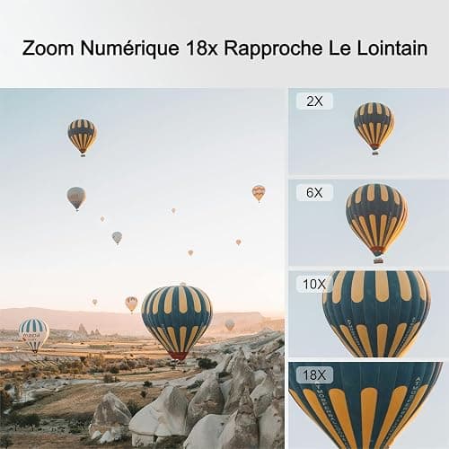 Appareil Photo Numérique, 5K 64MP Digital Camera avec Carte 64GB WiFi, Autofocus Appareil Photo Compact LCD Écran 3'' Selfie Camera de Vlog pour Adolescents Débutants Adulte Youtube thumbnail 4