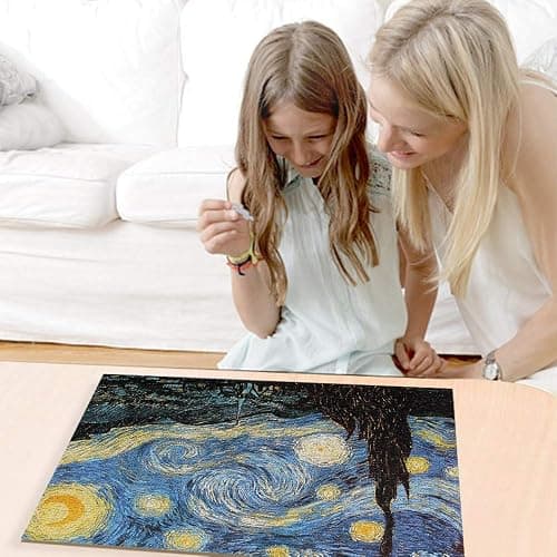 BEIWO Puzzle-Starry Night by Vincent Van Gogh Jigsaw Puzzles, 1000 Piece Puzzles for Adults and Kids (Starry Night, Square-1000 Pieces) thumbnail 8