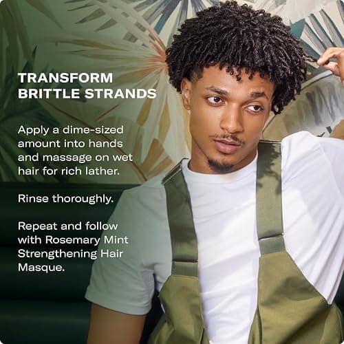 Mielle Organics Rosemary Mint Hair Strengthening Biotin Shampoo - Moisturizing Hair Shampoo for Women and Men to Gently Cleanse, Repair & Protect Strands (12 oz) thumbnail 6