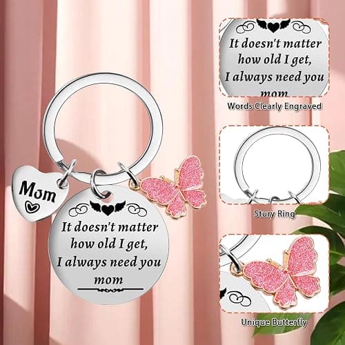 LIGETON Christmas Small Gifts for Mom from Daughter Son,Funny Birthday Mom Gifts for Wife from Husband, Stocking Stuffers Secret Santa Gift Ideas Keychain for Cool Mother Mama Grandma Women Her thumbnail 4