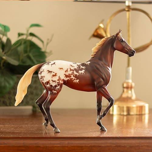 Breyer Horses Traditional Series – 75th Anniversary Sport Horse “Lonesome Glory” | Hand-Painted Thoroughbred Model with Flaxen Red Chestnut Blanket Appaloosa Coat | 1:9 Scale Collector Figurine thumbnail 2