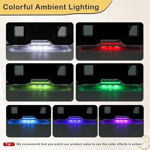 Seutgjie Horloge Murale Numérique Digitale Réveil Lumineux LED 14 RGB Couleur 12/24 Heures Mode Veille avec Télécommande Décoration Bureau Gaming Chevet Noir thumbnail 6