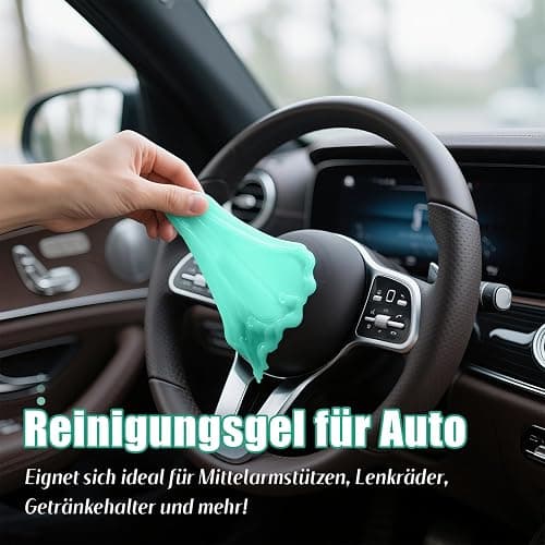 ASFSKY Tastatur Reinigungsgel Auto Reinigungsgel für den Innenraum Auto Schleim Reiniger Auto Zubehör Innenraum Cleaning Gel Universeller für Laptop, Drucker, Kameras (Delikates Grün) thumbnail 5