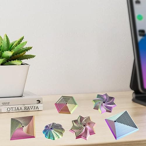 Valentines Day Gifts 4 Packs Expanded Sensory Fidget Star,Fractal Fidget Hexagon,Hexagon Fidget Toy for Relax,Hexagonal Fidget Toy Stress Relief Pocket Toy Birthday Gift thumbnail 4