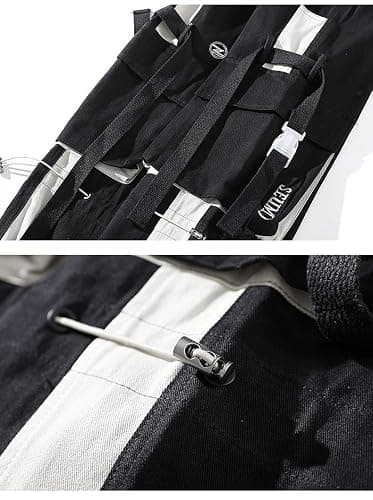 Astellarie Mens Punk Cargo Pants Hip-hop Jogger Patchwork Popular Baggy Teachwear Pants thumbnail 6