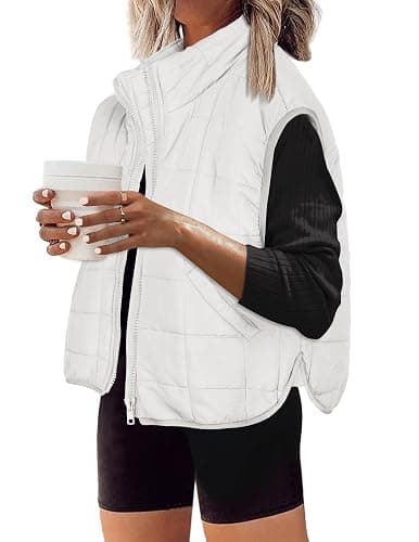 Zeagoo Womens Puffer Vest Ladies Sleeveless Zip Up Outerwear Warm Puffer Lightweight Down all Winter Jackets Coats 2025 - Image 1