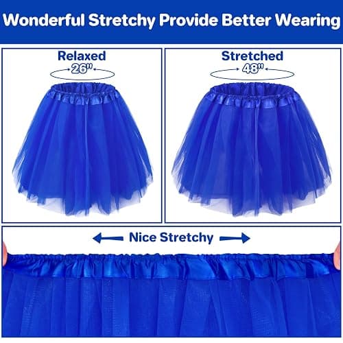 qikqik Tutu for Women Adults 5 Layerd Tutu Skirts for Women Tulle Skirt Womens Halloween Tutus Fluffy Skirt 80s Adult Tutus thumbnail 4