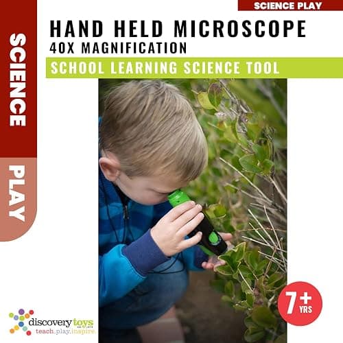 Discovery Toys Handheld Microscope for Kids | 40x Magnification LED – STEM Science Kit | Pocket Microscope Toy | Educational Toy Explorer Gift | Portable Mini Scope for Ages 8+ | Explore IT! thumbnail 3