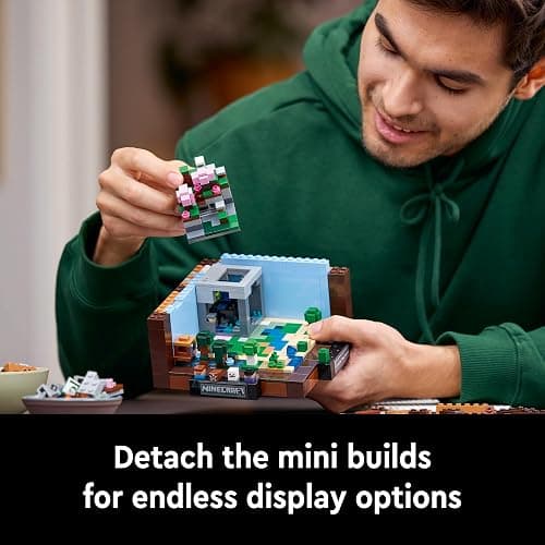 LEGO Minecraft The Crafting Table, Collectible Video Game Building Set with Minecraft Figures, Mobs and Biomes, 15 Year Anniversary Model, Build and Display Minecraft Gift for Adults, 21265 thumbnail 6