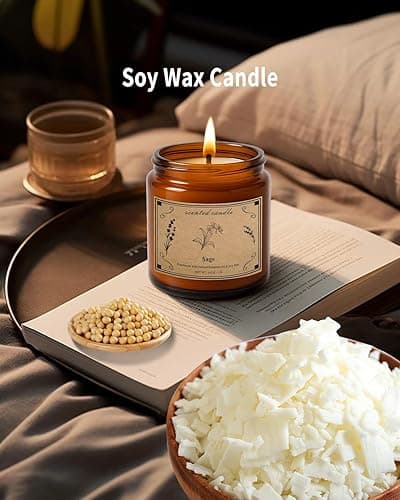 Sage Candles for Cleansing, 16oz Large Jar White Scented Candle, Over 100 Hours of Burn Time, Ideal for Home Decor and Gift thumbnail 4
