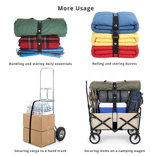 Adjustable Luggage Straps for Suitcases 3 PCS Connect Suitcases | Connect up to 3 suitcases and carry-on with elastic rope, sturdy 600D polyester straps with a buckle a bottle clip thumbnail 10