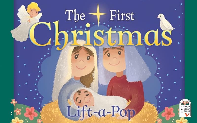 The First Christmas: Lift-a-Pop Pop-Up Nativity Board Book for Christians to Celebrate the Birth of Baby Jesus - Holiday Gift For Babies and Toddlers (Little Sunbeams) thumbnail 2