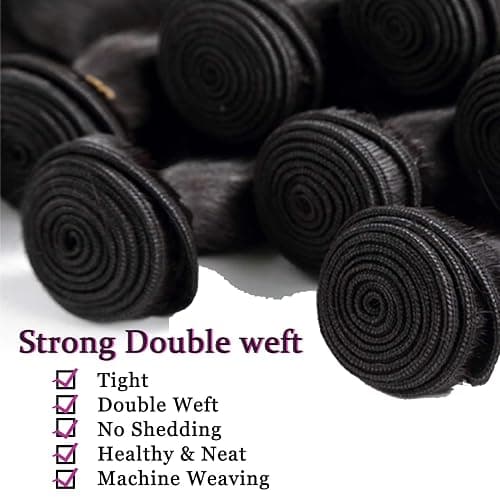 Body Wave Bundles Human Hair 14 16 18 Inch 100% Unprocessed Brazilian Virgin Human Hair Weave Bundles Hair Weft Body Wave Hair Extension for Black Women Natural Black thumbnail 5