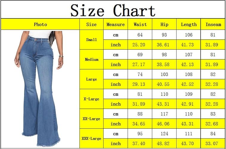 CutieLove Women's Ripped Jeans Bell Bottom Flare Jeans Mid Rise Destroyed Hem Denim Pants thumbnail 4