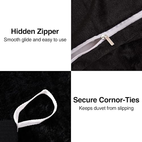 Aimuan Cow Print Duvet Cover Shaggy Fluffy Tie Dye Brown Black Velvet Bedding Cover Set Super Soft Faux Fur Fuzzy Comforter Cover with Pillowcases (Coffee-Black, Queen) thumbnail 5