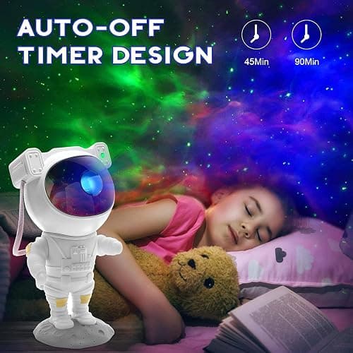 SFOUR Astronaut Galaxy Projector Night Light，Lights for Bedroom,Kids Room Decor Aesthetic, Adjustable Head Angle,Gift for Kids Adults Home Party Ceiling Decor，Christmas Gift thumbnail 6