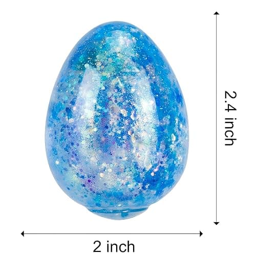 Menzcci 8 Pack Easter Eggs Squeeze Toys Stress Balls Squishy Toys for Kids Boys Girls Easter Basket Stuffers Easter Egg Hunt Fillers Party Favors thumbnail 3