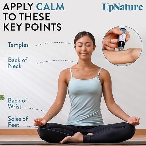 UpNature Calm Essential Oil Roll On - Stocking Stuffers for Teen Girls and Women - 100% Natural Stress Relief Aromatherapy Blend - Relaxation Self Care Gifts for Women thumbnail 5
