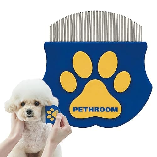 PETHROOM Professional Eye Comb for Pets | Stainless Steel Tear Stain Remover for Cats & Dogs | Gentle Round-Head Grooming Tool | Compact & Portable for Eye Gunk Removal - Image 1