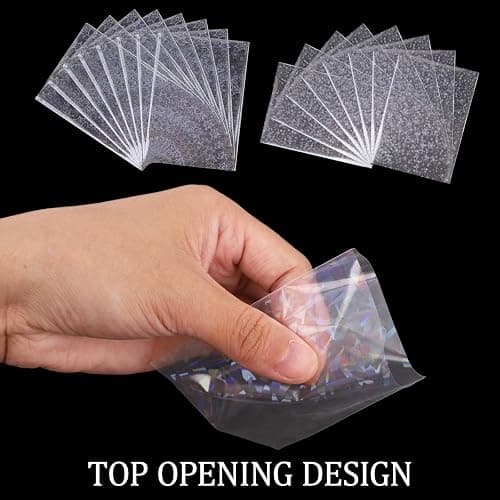 VZYUVY 300PCS Kpop Photocard Sleeves, 65x90mm Transparent Holographic Card Sleeves thumbnail 4