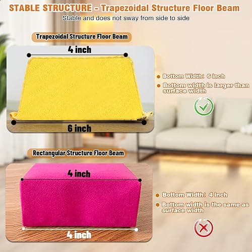 MARFULA 6 FT / 8 FT / 9 FT Folding Gymnastics Beam Foam Balance Floor Beam - Extra Firm - Suede Cover - Anti Slip Bottom with Carry Bag for Kids/Adults Home Use thumbnail 4