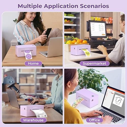 MUNBYN Bluetooth Thermal Label Printer, 130B Wireless 4x6 Shipping Label Printer for Shipping Packages Small Business Office or Home, Compatible with iPhone Android iPad Windows macOS Chrome thumbnail 8