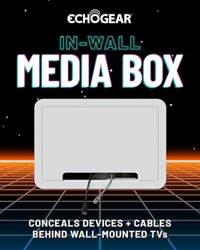 ECHOGEAR 9" in-Wall TV Media Box - Recessed TV Outlet & Network Enclosure - Works with Roku, Apple TV, Fire TV Stick, & Samsung One Connect Mini - WiFi Friendly Cable Management Kit thumbnail 3