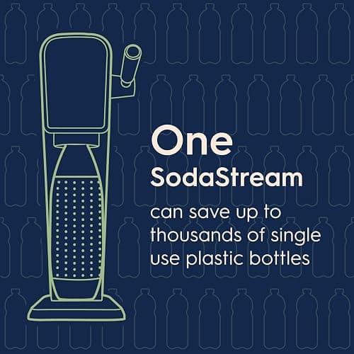 SodaStream - ART Sparkling Water Maker | STARTER KIT | CQC CO2 system | Includes 1x CO2 Cylinder, 1x32 & 1x16 Fl Oz Dishwasher Safe Bottles, 1x Bubly Flavor Drop | Combine with Pepsi Flavors | Black thumbnail 9