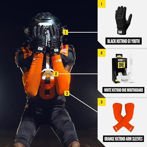 Nxtrnd G1 Youth Football Gloves, Kids Sticky Receiver Gloves thumbnail 5