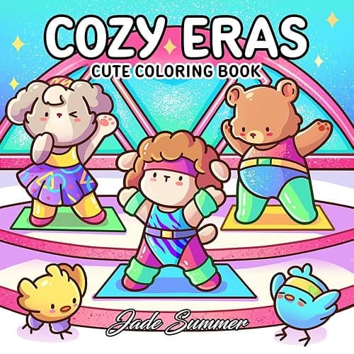 Cozy Eras: Cute Coloring Book for Adults and Teens with Adorable Characters and Nostalgic Scenes for Relaxation (Cozy Coloring Books) - Image 1
