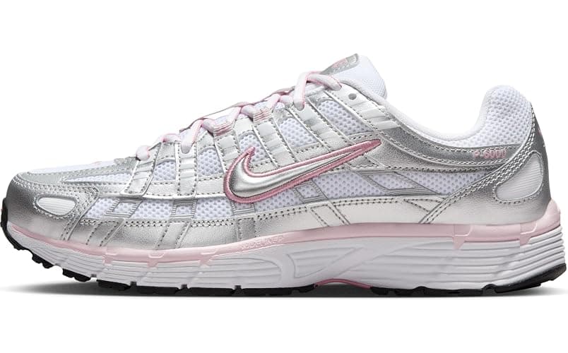 W NIKE P-6000 "WHITE/METALLIC SILVER-ELEMENTAL PINK" - Image 1