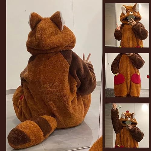 Unisex Adult Animal Pajamas,Plush Cute Animal Onesie Pajamas Christmas Cosplay Homewear Sleepwear Jumpsuit thumbnail 3