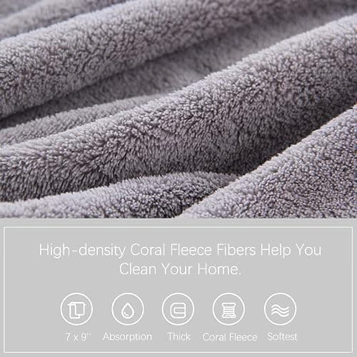 24 Pack Kitchen Dishcloths - Does Not Shed Fluff - No Odor Reusable Dish Towels, Premium Dish cloths, Super Absorbent Coral Fleece Cleaning Cloths, Nonstick Oil Washable Fast Drying (Multicolor) thumbnail 6