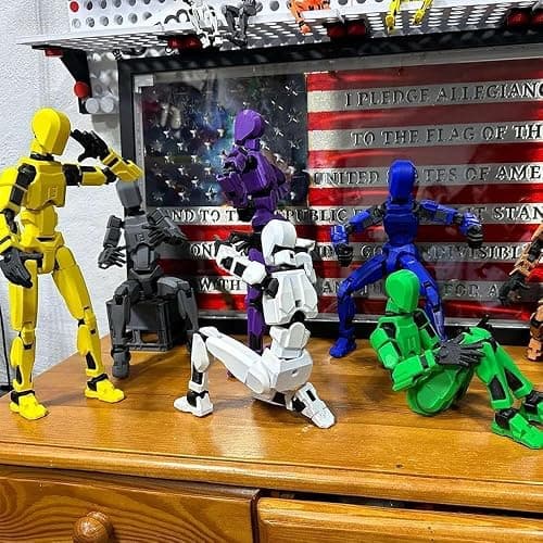 (Assembly Completed) Titan13 Action Figure Set,Upgrade Lucky Robot 13 Action Figures,3D Printed Multi-Jointed Movable,Nova 13 Action Figure for Collectors Desktop Decorations (Assembly completed-9pcs) thumbnail 2